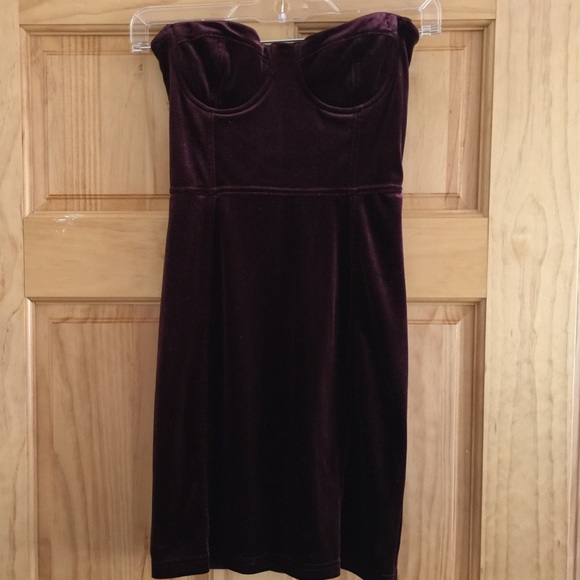 Burgundy mini dress