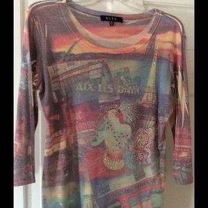 Multicolored Long Sleeve Top