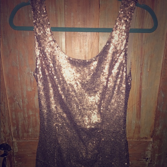 Zinga Party Bronze Sequence Dress
