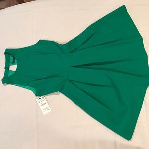 ZARA Green Cut Out Skater Dress - Size XS