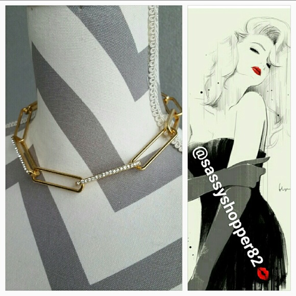 🌷LAST ONE🌷Gold chain link choker necklace NWOT - Picture 2 of 4