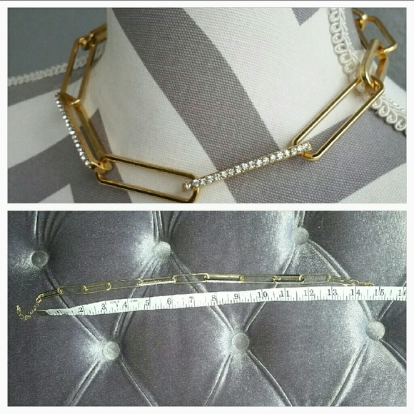 🌷LAST ONE🌷Gold chain link choker necklace NWOT - Picture 3 of 4