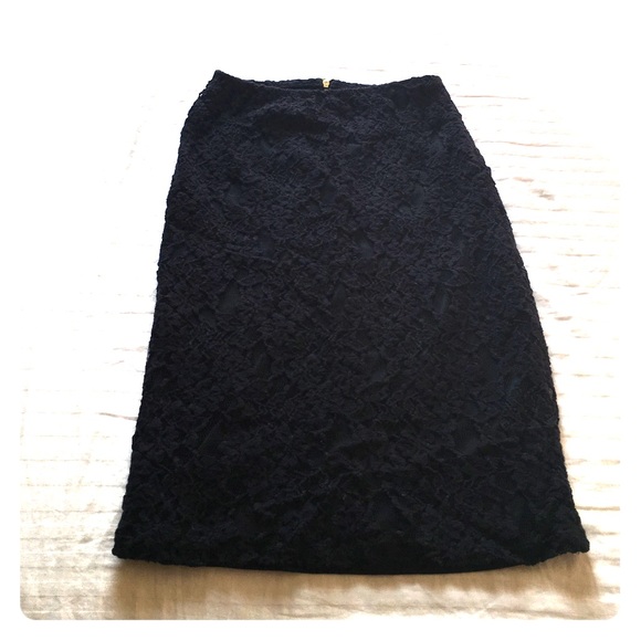 XHILARATION Pencil skirt , Lace and gold accent