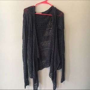 Woven sweater with hood