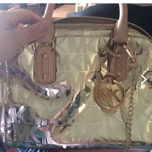 Gold Michael Kors purse
