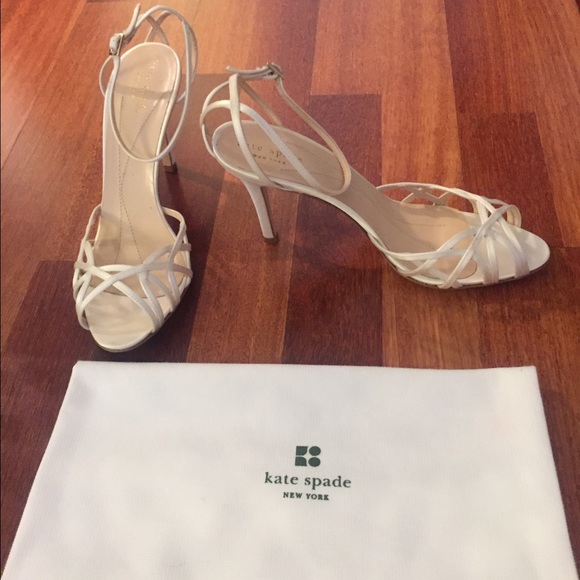 Kate Spade Ivory Satin Heels