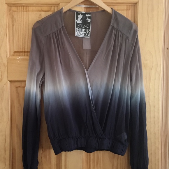 Sheer ombré blouse