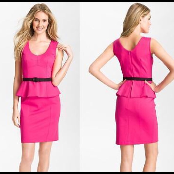 Nanette Lepore Pink Peplum Dress