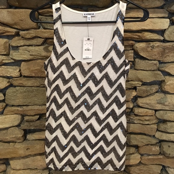 Sequin Embellished chevron tank