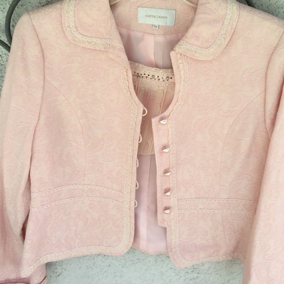 Emcee peach color elegant top - Picture 3 of 4