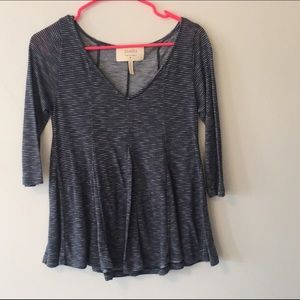 Flattering striped navy shirt