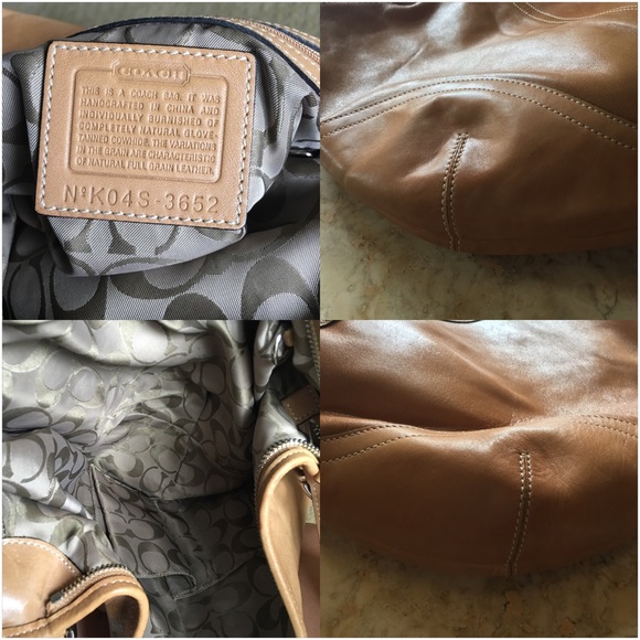 🔴SOLD🔴COACH tan leather hobo large bag. - Picture 2 of 4