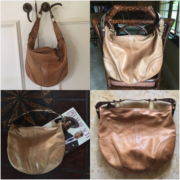 🔴SOLD🔴COACH tan leather hobo large bag. - Picture 3 of 4