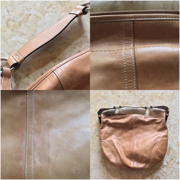 🔴SOLD🔴COACH tan leather hobo large bag. - Picture 4 of 4