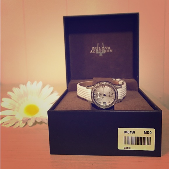 Bulova Accutron Diamond Watch- Black&White Bands main image 4