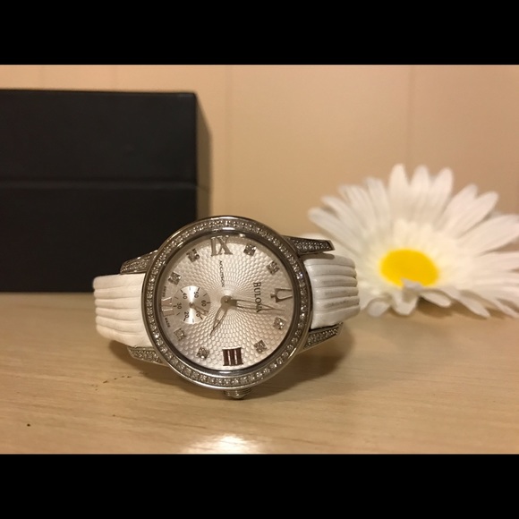 Bulova Accutron Diamond Watch- Black&White Bands