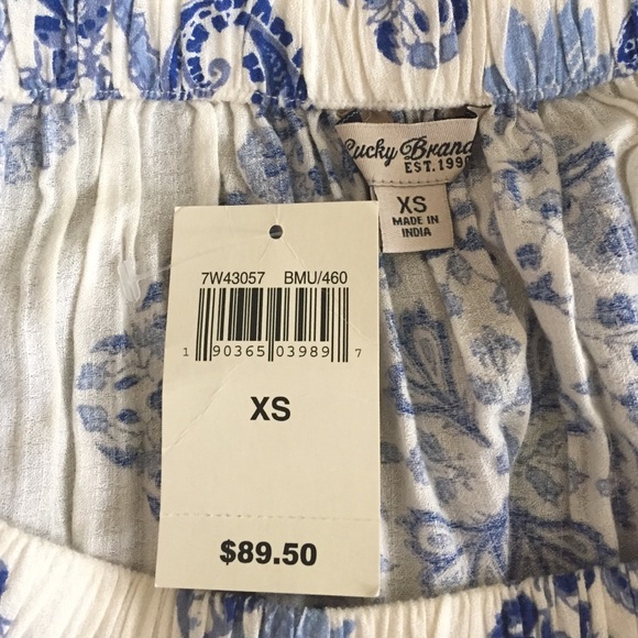 Lucky Brand 'Blue Tile' off-the shoulder top XS - Picture 4 of 4