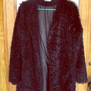 Black "fluffy" coat