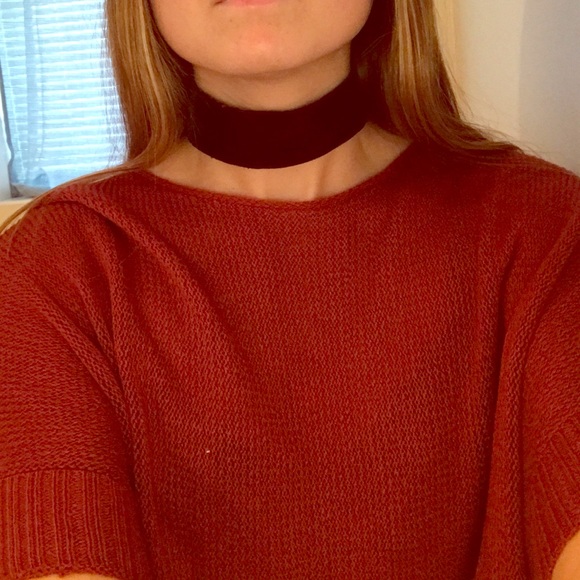 Thick velvet choker