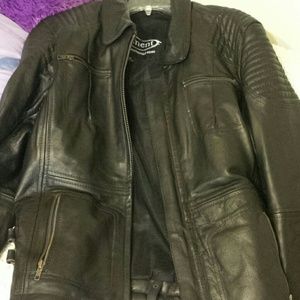 Leather  bike jacket. Worn once. Size x l