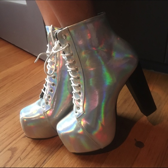 Holographic Bootie heels - Picture 1 of 2