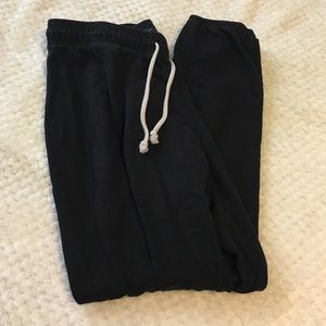 Black sweat pant joggers