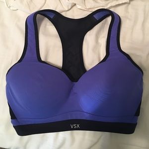 Victoria's Secret blue padded sports bra. 32D.