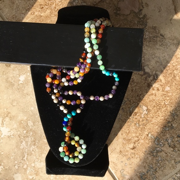 30" semi precious stone necklace - Picture 2 of 4