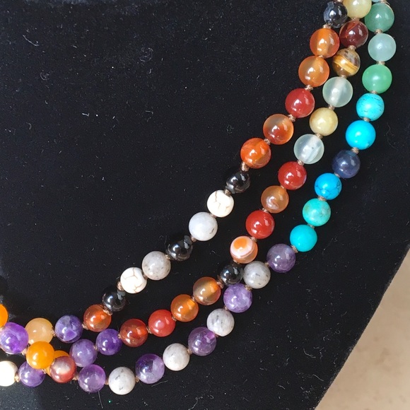 30" semi precious stone necklace - Picture 3 of 4