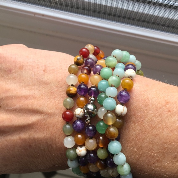 30" semi precious stone necklace - Picture 4 of 4