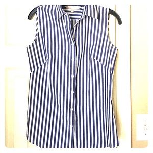 Banana Republic sleeveless button-up blouse