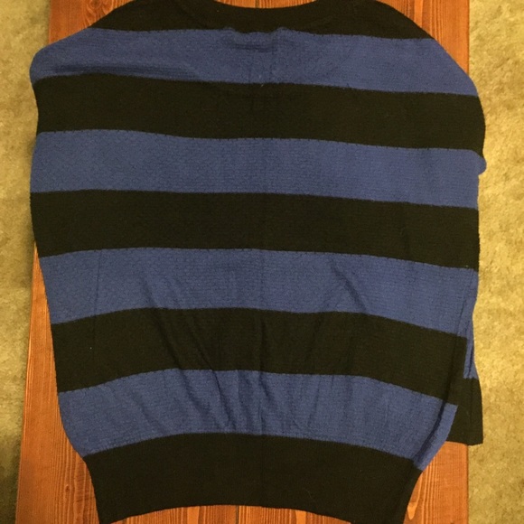 SOLD Cobalt and black striped sweater - Picture 3 of 4