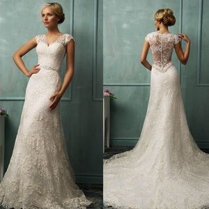 Ivory wedding dress - vintage lace