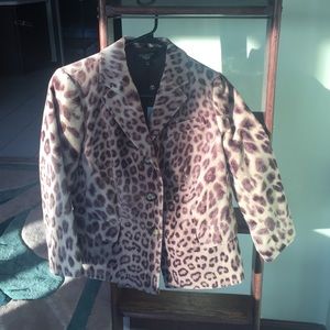 TALBOTS 10p leopard jacket NWT