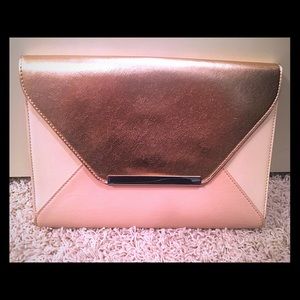 Envelope GOLD/ROSE GOLD clutch by Express