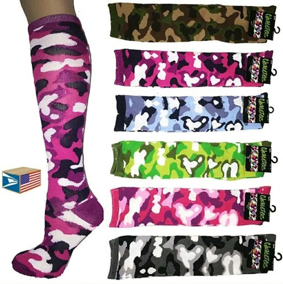Knee Highs Cammo Socks NWOT