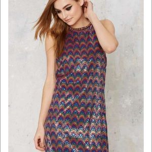 Nasty Gal Work Hard Slay Hard Metallic Dress