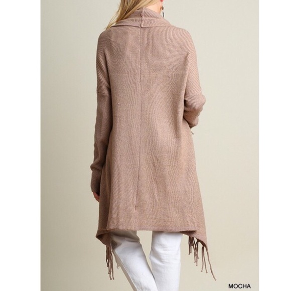 🌺LAST Long sleeve open front fringe knit cardigan - Picture 4 of 4