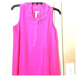 J. Crew hot pink sleeveless blouse