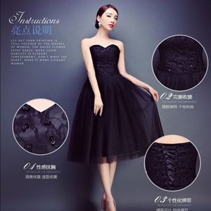 Brand new little black party dress with beading