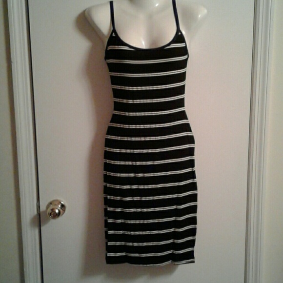 Black and white striped mini