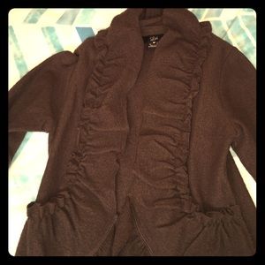 Brown sweater jacket