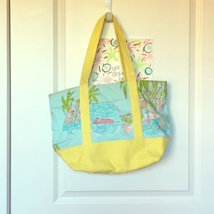 Lilly Pulitzer print tote bag
