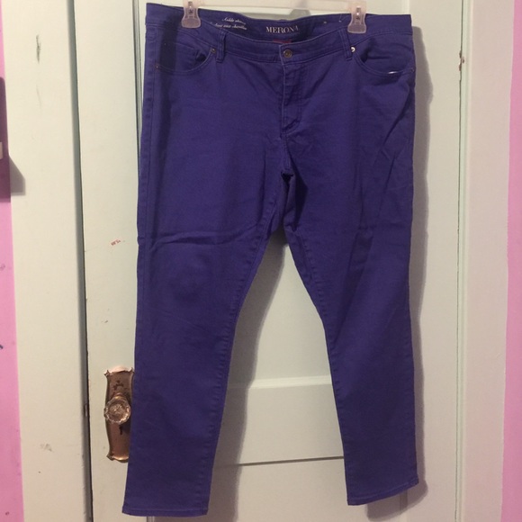 Purple skinny jeans
