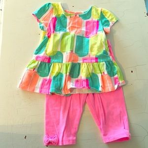 Bright popsicle baby tunic and leggings