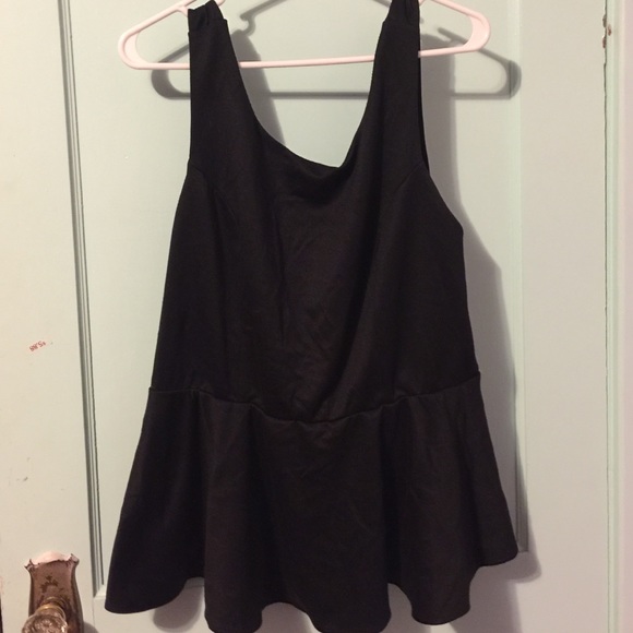 Black tank top with bow on back