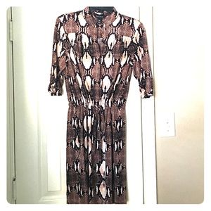 White House Black Market snakeskin print dress