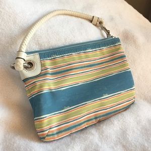 Coach striped purse with rope handle