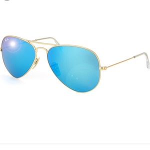 Small blue flash lens ray-bans. 55mm