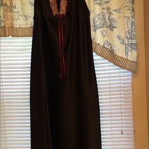 Black w/animal print neckline